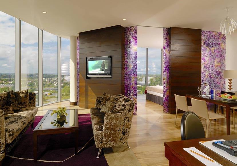 Luxury apartment room at the Sheraton Athlone Hotel.