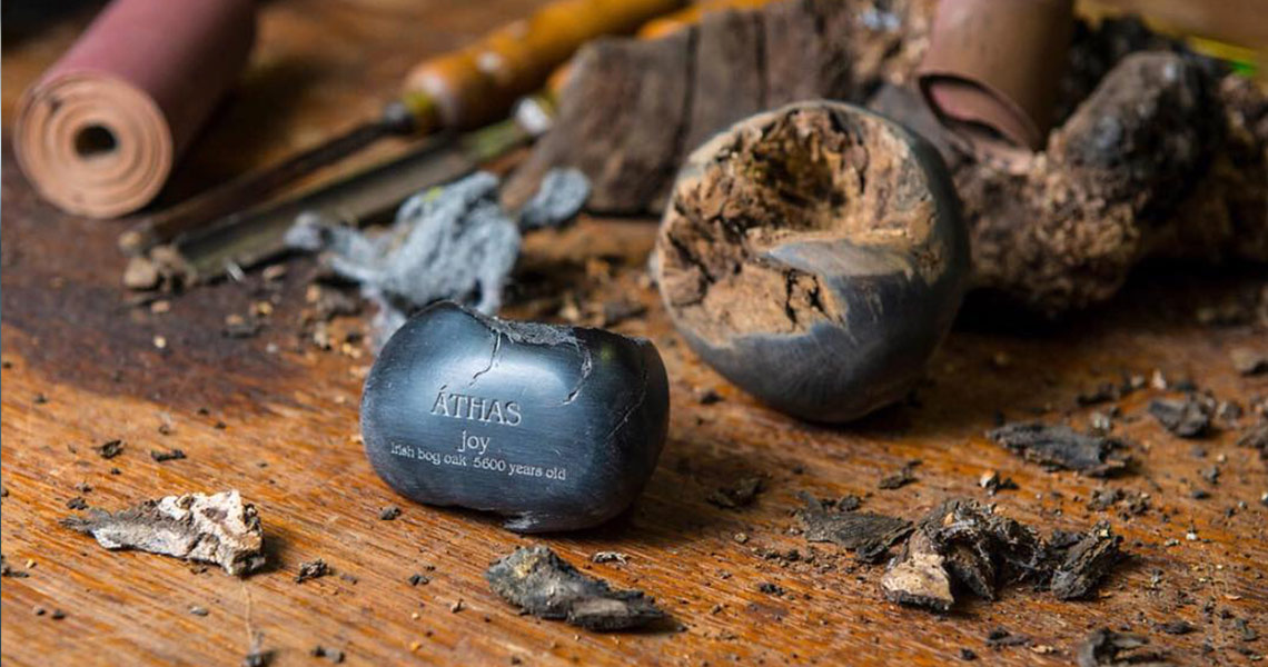 Freshly carved wishstone from Celtic Roots Studio.