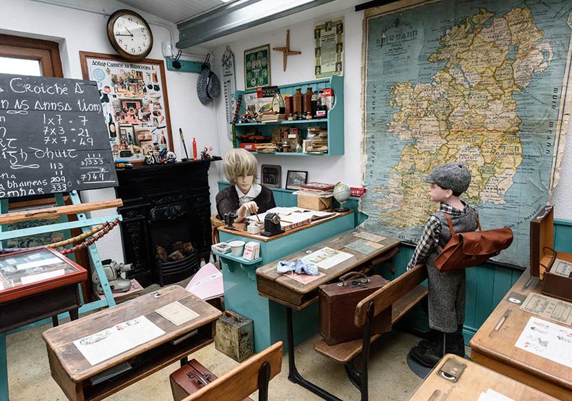 Old school room replica at DerryGlad Folk Museum.
